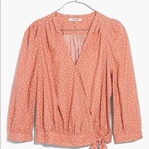Madewell wrap top- NWT- Medium